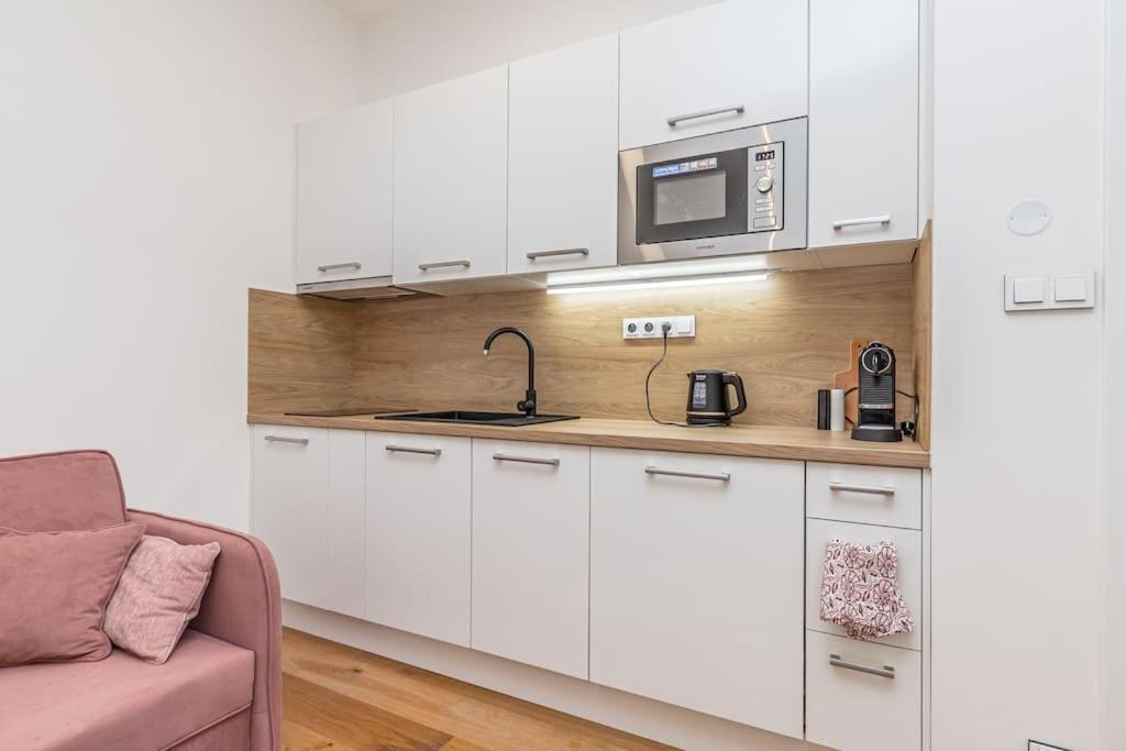 Cozy Quiet New Apartment In Karlin Square Prága Kültér fotó